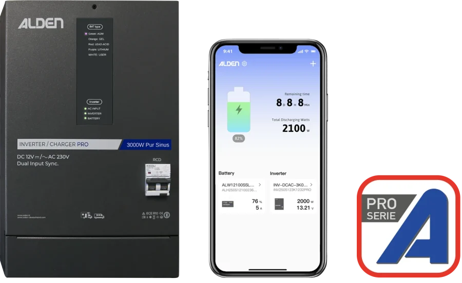 Inverter Charger PRO 3000W 6 in 1 mit APP-Steuerung